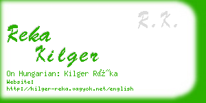 reka kilger business card